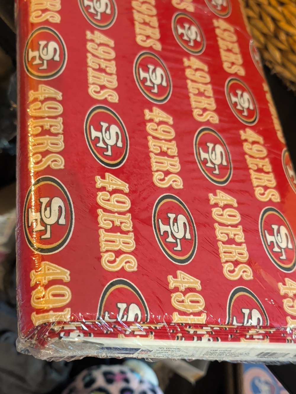 Bolt Of San Francisco 49ers Red Team-Logo - Official NFL Design 12 Yard Total